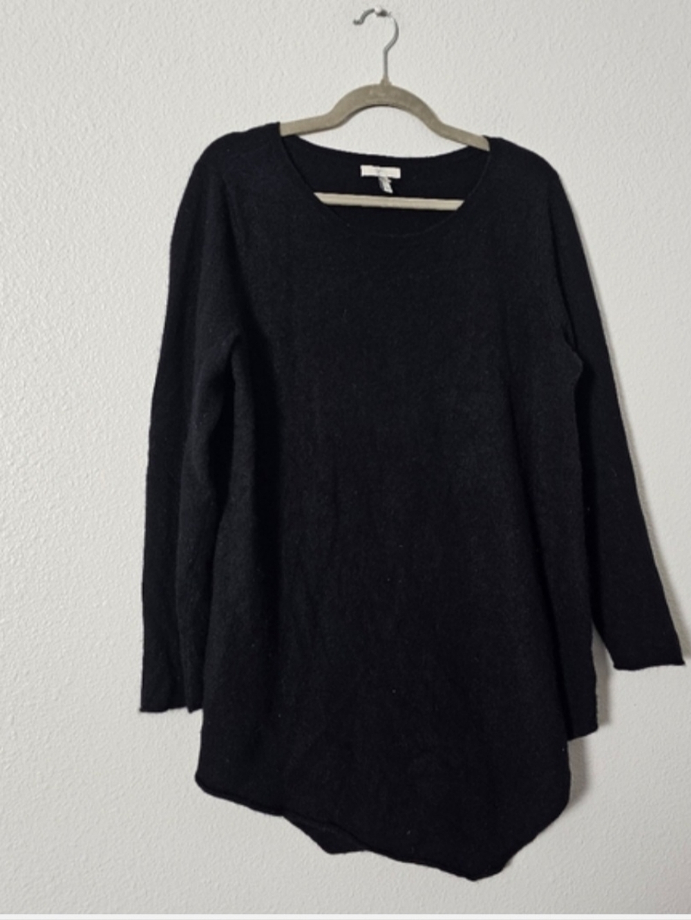 Black Casmere  Long Sleeve Tunic Sweater Sz L
